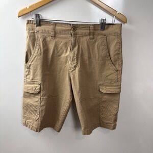 Monument Shorts Mens 30 Khaki Flex Tech Cargo Stretch Performance